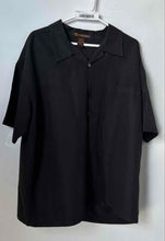 Load image into Gallery viewer, Harriton Mens Black Collared Pockets Short Sleeve Button-Up Shirt Size 2XL
