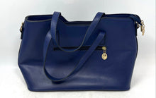 Load image into Gallery viewer, Sweet SA Womens Blue Synthetic Bottom Studs Top Handle Satchel Handbag
