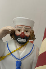 Load image into Gallery viewer, Flambro Multicolor Emmett Kelly Jr Seaman 1st Class American Flag Clown Figurine
