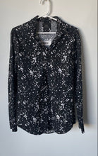 Load image into Gallery viewer, Armani Exchange Mens Black White Printed Long Sleeve Button-Up Shirt Size S
