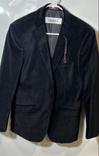 Load image into Gallery viewer, Adolfo Mens Black Long Sleeve Notch Lapel Regular Fit Two-Button Blazer Size S
