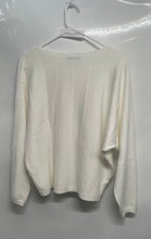 Load image into Gallery viewer, Vila Milano Womens White Boat Neck Long Sleeve Pullover Sweater Size Medium
