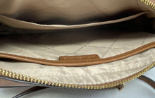Load image into Gallery viewer, Michael Kors Womens Jet Set Brown Gold Chain Strap Zip Top Crossbody Handbag
