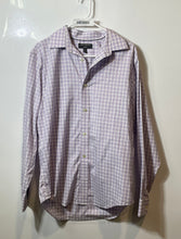 Load image into Gallery viewer, Banana Republic Mens Purple Plaid Classic Fit Non-Iron Dress Shirt Sz M 15-15.5
