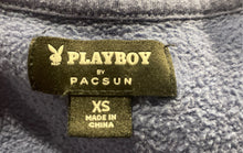 Load image into Gallery viewer, Playboy By Pacsun Mens Blue Long Sleeve Crew Neck Pullover Sweatshirt Size XS
