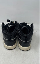 Load image into Gallery viewer, Nike Boys Air Jordan 1 Mid SE Black Gray Leather Sneakers Shoes Size 2Y
