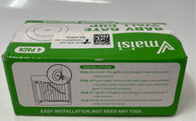 Load image into Gallery viewer, Vmaisi White Wall Cup Doorway Stairs 4 Pack Baby Safety Gates Open Box
