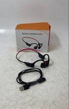 Load image into Gallery viewer, TouchBone S6 Black Red Wireless Bone Conduction Sports Headphones Untested
