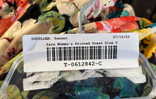 Load image into Gallery viewer, Zara Womens Multicolor Floral Printed Puff Sleeve Button Front Mini Dress Size S
