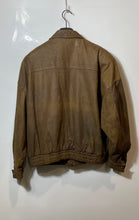 Load image into Gallery viewer, Alamos Mens Brown Genuine Leather Long Sleeve Bomber Jacket Size XL
