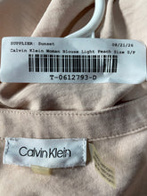 Load image into Gallery viewer, Calvin Klein Womens Light Peach Long Sleeve Button Front Blouse Top Size S/P
