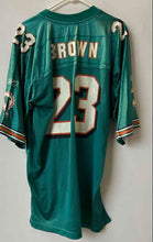 Load image into Gallery viewer, Reebok Mens Multicolor NFL Miami Dolphins Ronnie Brown #23 Jersey Size Large

