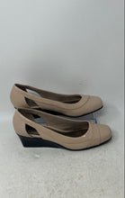 Load image into Gallery viewer, Life Stride Womens Brown Leather Round Toe Slip-On Wedge Pump Heels Size 7M

