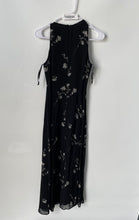 Load image into Gallery viewer, Jones New York Womens Black Floral Print Sleeveless Back Zip Maxi Dress Size 4P
