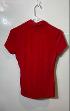 Load image into Gallery viewer, DKNY Womens Red Short Sleeve Surplice Neck Wrap Blouse Top Size PS
