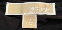 Load image into Gallery viewer, Michael Kors Womens Black Sequin Short Sleeve Pullover Blouse Top Size S
