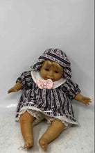 Load image into Gallery viewer, Berenguer Blonde Hair Brown Eye Medium Complexion Floral Dress Baby Girl Doll
