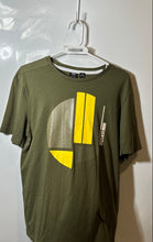 Load image into Gallery viewer, Hugo Boss Mens Green Yellow Short Sleeve Crew Neck Pullover T-Shirt Size Medium
