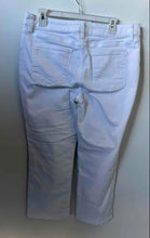 Load image into Gallery viewer, St John's Bay Womens White Denim Button Front Belt Loops Cropped Jeans Size 12
