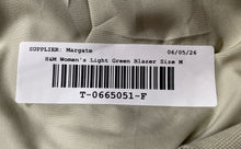 Load image into Gallery viewer, H&amp;M Womens Light Green Long Sleeve Notch Lapel Double-Breasted Blazer Size M

