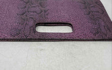 Load image into Gallery viewer, Unbranded Womens Dark Purple Snakeskin Print Faux Leather Clutch Handbag
