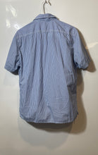 Load image into Gallery viewer, Banana Republic Mens Blue White Striped Camden Fit Cotton Button-Up Shirt Size M

