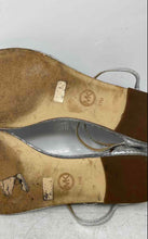 Load image into Gallery viewer, Michael Kors Womens Camille Silver Snakeskin Flat Strappy Sandals Size 11 M
