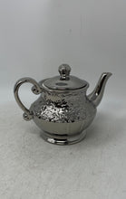 Load image into Gallery viewer, Unbranded Silver-Tone Engraved Home Decorative Scroll Handle Tea Pot With Lid
