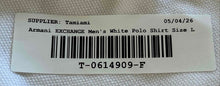 Load image into Gallery viewer, Armani Exchange Mens White Short Sleeve Collared Regular Fit Polo Shirt Size L
