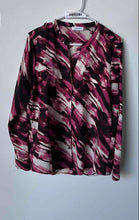 Load image into Gallery viewer, Calvin Klein Womens Multicolor Printed Long Sleeve Button-Up Shirt Size Large
