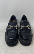 Load image into Gallery viewer, H&amp;M Womens Black Leather Slip-On Chunky Heel Loafer Shoes Size EUR 39
