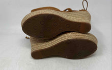 Load image into Gallery viewer, UGG Womens Reagan Brown Suede Peep Toe Wedge Heel Espadrille Sandals Size 8
