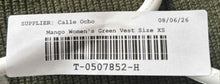 Load image into Gallery viewer, Mango Womens Green Sleeveless Knitted V-Neck Pullover Vest Size XS
