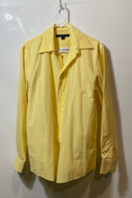 Load image into Gallery viewer, Express Design Studio Mens Yellow Long Sleeve Spread Collar Button-Up Shirt Sz M
