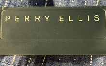 Load image into Gallery viewer, Perry Ellis Mens Blue Striped Print Cotton Long Sleeve Button-Up Shirt Size XL
