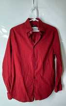 Load image into Gallery viewer, Express Mens Red Long Sleeve Collared Slim 1MX Button-Up Shirts Size S
