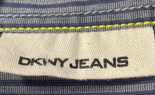 Load image into Gallery viewer, DKNY JEANS Mens Blue Striped Print Collared Long Sleeve Button-Up Shirt Size L
