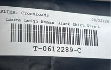 Load image into Gallery viewer, Laura Leigh Womens Black Sleeveless Collared Full-Zip Vest Size Large
