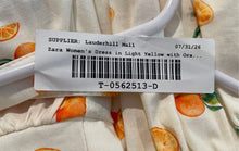 Load image into Gallery viewer, Zara Womens Light Yellow Orange Print Sweetheart Neck Short Mini Dress Size XS

