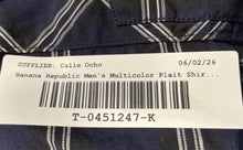Load image into Gallery viewer, Banana Republic Mens Multicolor Plaid Cotton Pockets Collared Button-Up Shirt L
