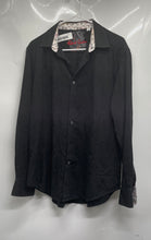 Load image into Gallery viewer, Robert Graham Mens Black Cotton Classic Fit Long Sleeve Button-Up Shirt Size L
