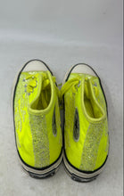 Load image into Gallery viewer, Converse Womens Chuck 70 High 569388 Green Neon Glitter Sneaker Shoes Size 7

