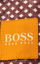 Load image into Gallery viewer, Hugo Boss Mens Red Diamond Print Long Sleeve Collared Button-Up Shirt Size S
