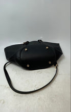 Load image into Gallery viewer, Anne Klein Womens Black Leather Crossbody Strap Double Handle Tote Bag
