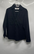 Load image into Gallery viewer, Zara Mens Black Cotton Long Sleeve Collared Button-Up Shirt Size Small

