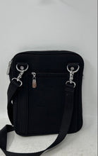 Load image into Gallery viewer, Beach Womens Black Multiple Zippered Compartments Detachable Strap Crossbody Bag
