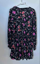 Load image into Gallery viewer, Free People Womens Black Floral Long Sleeve Button Front Short Mini Dress Size S
