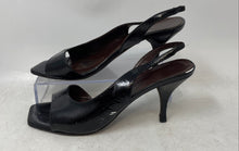 Load image into Gallery viewer, Donald J Pliner Womens Black Leather Slip-On Open Toe Slingback Heels Size 6.5M
