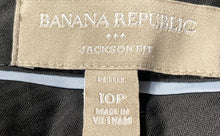 Load image into Gallery viewer, Banana Republic Womens Jackson Gray Slash Pockets Belt Loops Dress Pants Sz 10P

