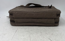 Load image into Gallery viewer, Thirty One Womens Brown Quilted Inner Pockets Top Handle Makeup Cosmetic Bag

